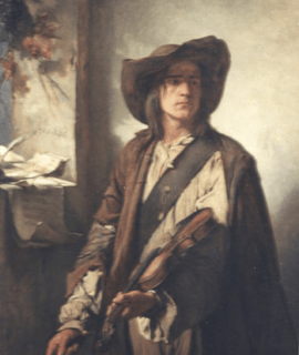 Le violoniste le saltimbanque 110x90 Cm