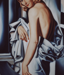 Femmes en robe grise 80x100 Cm