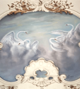 Fresques de salon dessus de portes