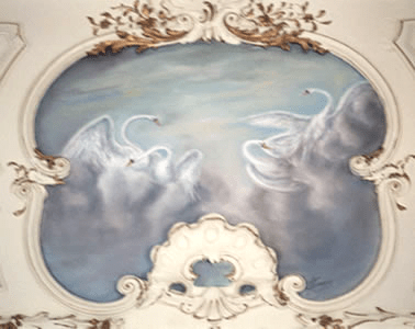 Fresques de salon dessus de portes