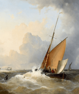 Pêche en Mer du Nord 60x60 cm