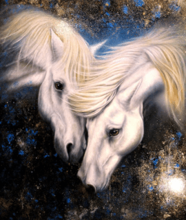 Chevaux d'amour 70x90 cm